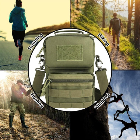 Waterproof Mountaineering Shoulder Bag Durable Outdoor Gear For Hiking And Camping - Black