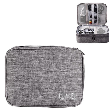 5-Inch Digital Earphone Storage Bag - Multifunctional - Dark Gray