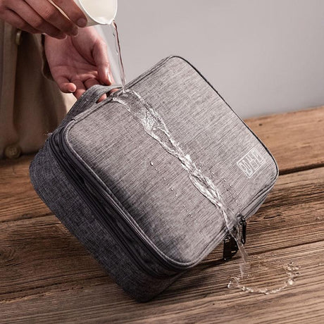 5-Inch Digital Earphone Storage Bag - Multifunctional - Dark Gray