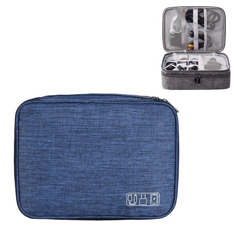 5-Inch Digital Earphone Storage Bag - Multifunctional - Dark Gray