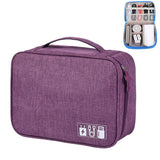 Versatile Cationic Digital Storage Bag For Data Cables - Grey