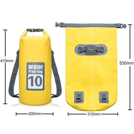 Waterproof Dual Shoulder Dry Bag 50L Capacity - Dark Blue