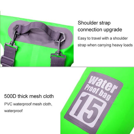 Waterproof Dual Shoulder Dry Bag 50L Capacity - Dark Blue