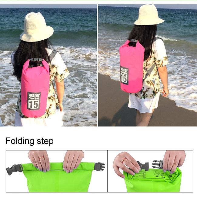 Waterproof Dual Shoulder Dry Bag 50L Capacity - Orange