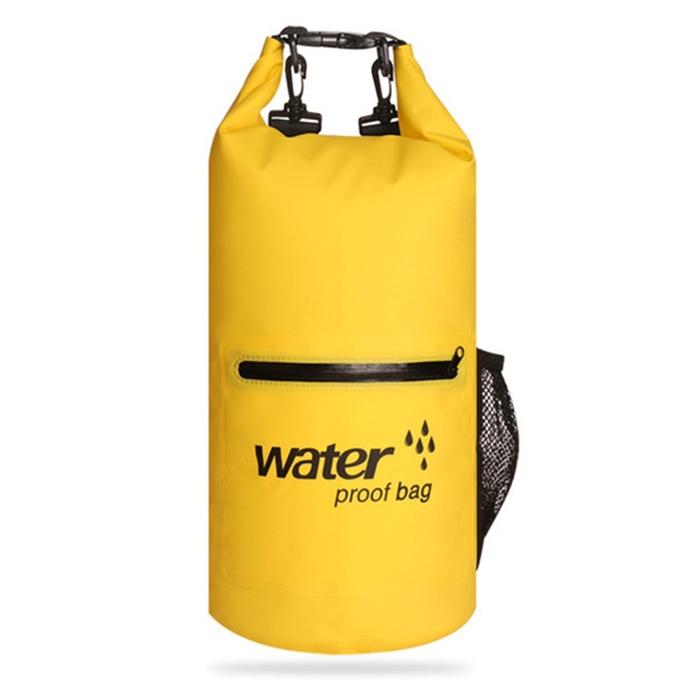 Waterproof Dual Shoulder Bag 20L Pvc Dry Sack For Outdoor Adventures - Pink