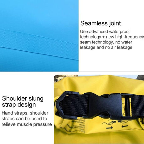 Waterproof Dual Shoulder Strap Dry Bag 10L Capacity - Green