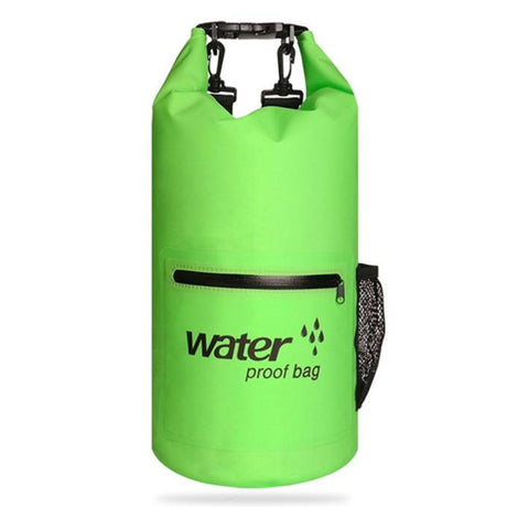 Waterproof Dual Shoulder Strap Dry Bag 10L Capacity - Green