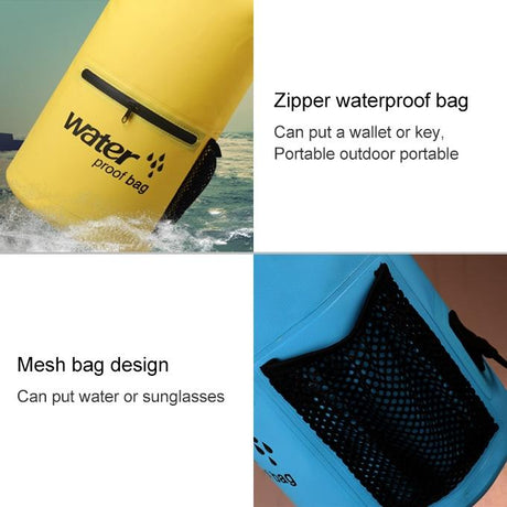 Waterproof Dual Shoulder Strap Dry Bag 10L Capacity - Green