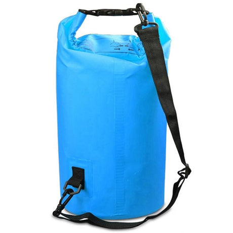 Waterproof Single Shoulder Bag Dry Sack 15L Capacity - Sky Blue