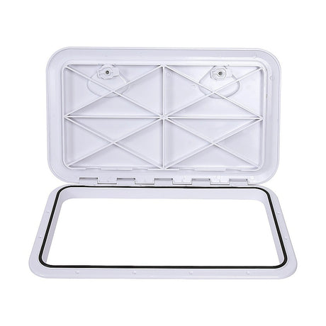 606 x 353mm White Boat Access Hatch – Marine Deck Inspection Lid for Boat, Yacht & RV Use