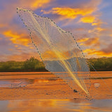 3m Nylon Fishing Cast Net â€“ Quick Throw Mesh with Chain Weights & Drawstring