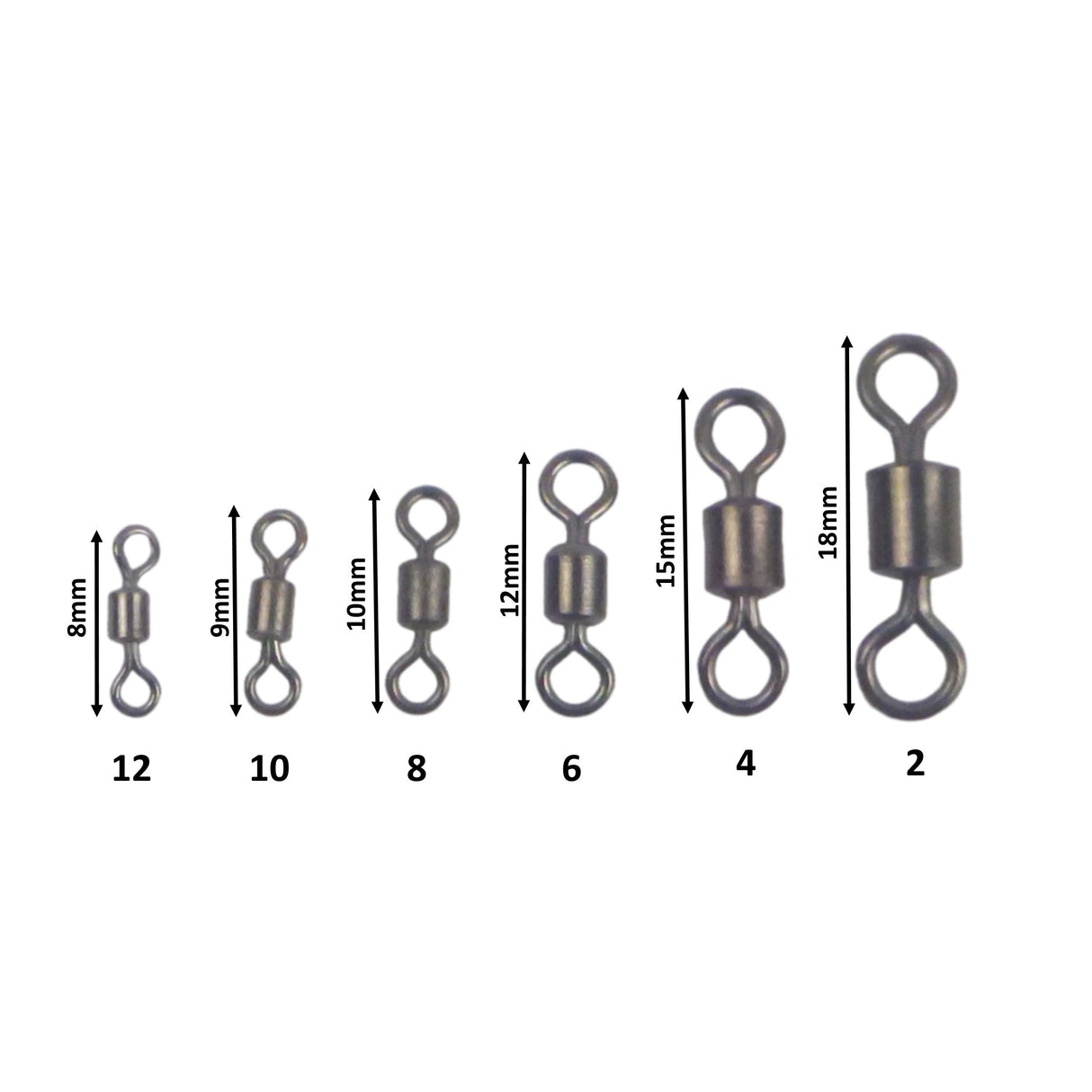 Swimerz Rolling Swivels, Size 8, 20 pack