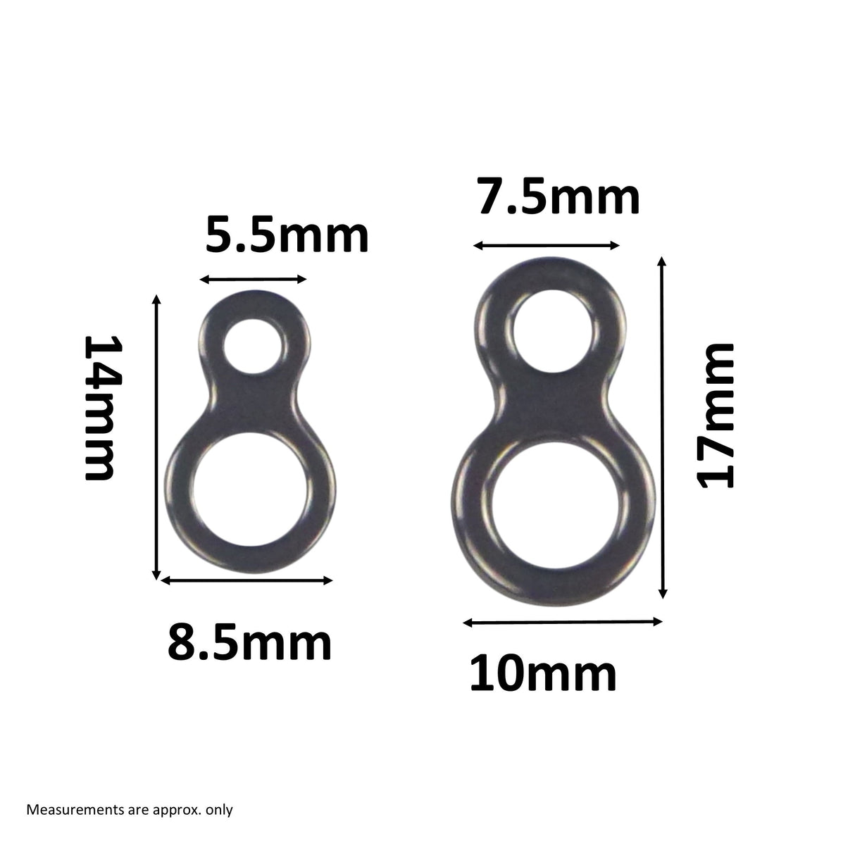 Swimerz 180kg Solid Double Rings, 14mm, 20 pack
