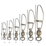 Swimerz HD Ball Bearing Swivels with Crosslock Snap, Size 3, 20 pack