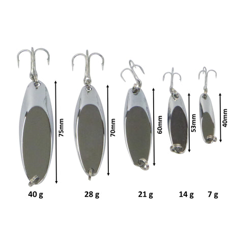 Finesse Chrome Kaster Jig, 28 Grams. Pack of 2 Jigs.