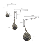 Swimerz Jig Spinner, Medium, Hammered Nickel, 5 Pack