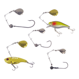 Swimerz Jig Spinner, Large, Hammered Brass, 5 Pack