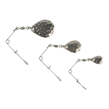 Swimerz Jig Spinner, Small, Hammered Nickel, 5 Pack