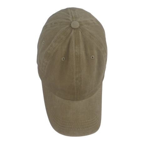 BSTC 6-Panel Baseball Cap, Distressed Cotton, Tan