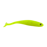 Swimerz Soft Shad 100mm Paddle Tail lure, Chartruese, 6 pack