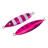 Finesse Slow Pitch Flutter Jig, 60gm, Hot Pink Stripe, 2 pack