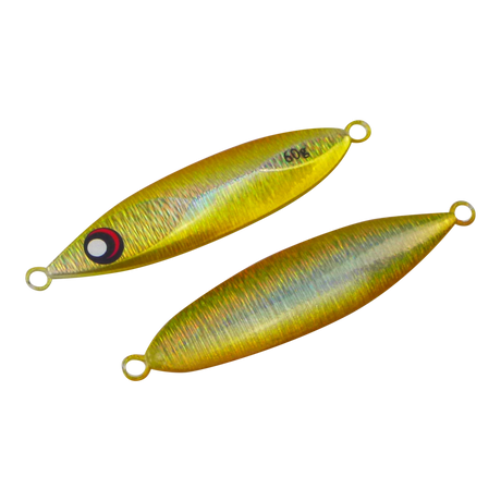 Finesse Slow Pitch Flutter Jig, 60gm, Gold Flash, 2 pack