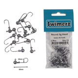 Swimerz Round Jig Head, 1/8 oz #2 Hook, 15 pack