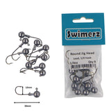 Swimerz Round Jig Head, 1/4 oz #1 Hook, 9 pack