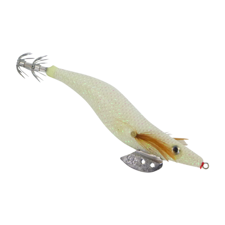 Finesse Rumoika Squid Jig, White Glow, size 3.5, 2 pack