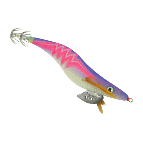 Finesse Rumoika Squid Jig, Purple Pink Neon, size 3.5, 2 pack