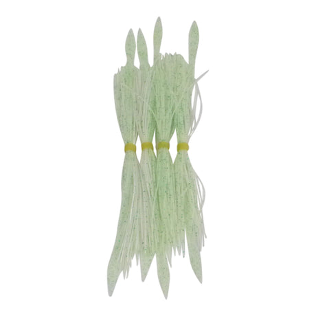 Dekoi Tailed Lure Skirts, Lumo White