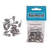 Swimerz 7gm Teardrop Sinker, Lead, 15 pack