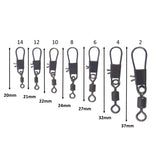 Swimerz Rolling Swivel w Interlock Snap, Size 14, 50 pack