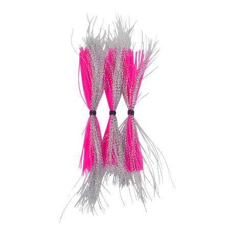 Dekoi Krystal Flash Lure Skirts, Silver Pink