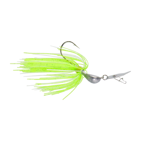 Dekoi 7gm Bladed Swim Jig, Chatterbait, Green Flash, 2 pack