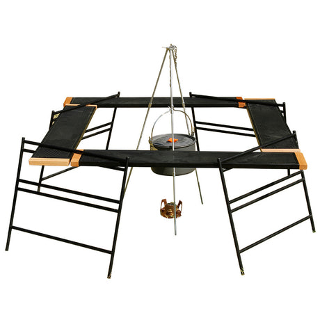 Camping table barbecue rack 104*104*45cm