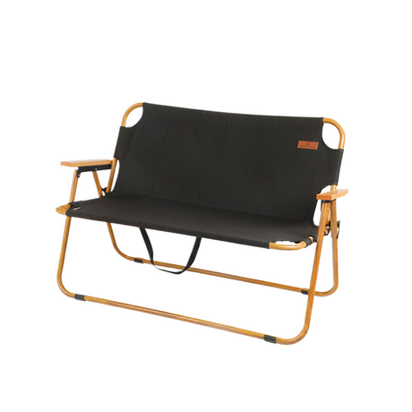 luminum Alloy Double Seat â€“ Portable 2-Person Folding Camping Bench (Black)