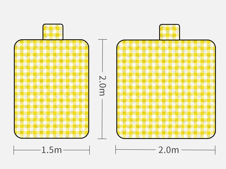 Thickened Waterproof Picnic Blanket - Portable Outdoor Beach Mat for Camping and Hiking 150*200cm(Green Forest)