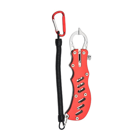 2 PCS Red Multi-Function Lip Grip Fishing Hook Remover Tool - Durable, Lightweight, and Compact