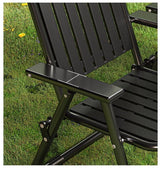 Coffee Portable Folding Chair - Outdoor Beach and Camping Recliner