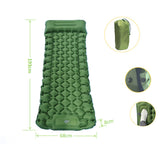Blue Portable Outdoor Inflatable Mat - Foot-Operated Camping Sleeping Pad