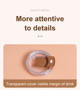 Light Blue 316 Stainless Steel Rechargeable Electric Self-Stirring Mug - 420ml Automatic Mixing Cup with Magnetic Rotor