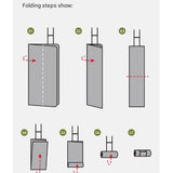 Waterproof Foldable Picnic Blanket with Handle - 2x2m Blue and white checkered