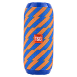 Blue (orange stripes)Portable Bluetooth Speaker - HiFi 360 Degree Audio Wireless Mini Speaker, Support Hands-free Calling