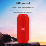 Blue (orange stripes)Portable Bluetooth Speaker - HiFi 360 Degree Audio Wireless Mini Speaker, Support Hands-free Calling