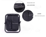 Blue Insulated Cooler Backpack Chair - Foldable Stool for Picnics & BBQ
