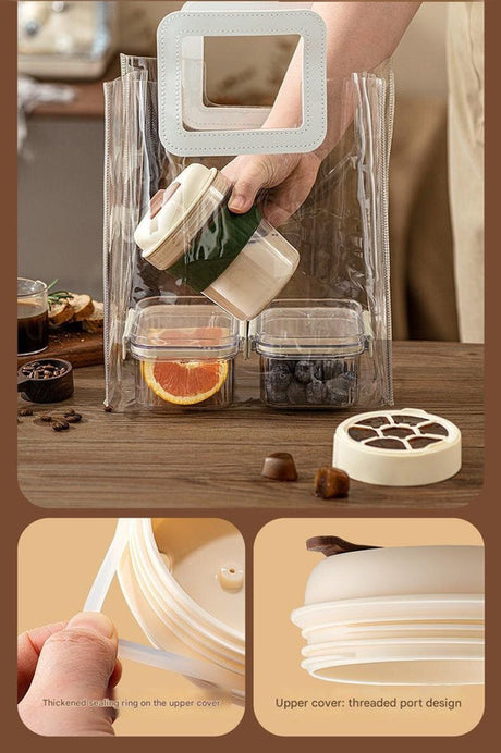 2-in-1 Ice Cube Maker Tumbler - Portable Cup with Integrated Silicone Ice Tray & Lid (1 cup + 3 ice tray)