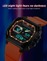 Blue Men's Dual Display Watch - Dual Time Digital Analog Waterproof Sports Watch