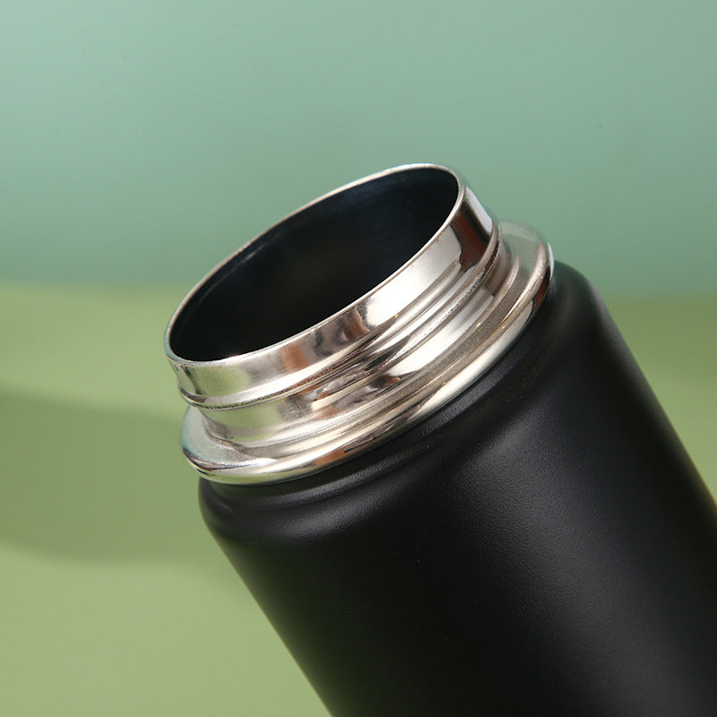 Blue Portable Travel Thermos Bottle - Leakproof Stainless Steel Flask with Carry Handle (18oz - 540ml)