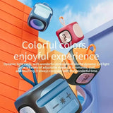 Black T&G Portable Cube Bluetooth Speaker - RGB Lights, FM Radio, Multi-Input Sound System